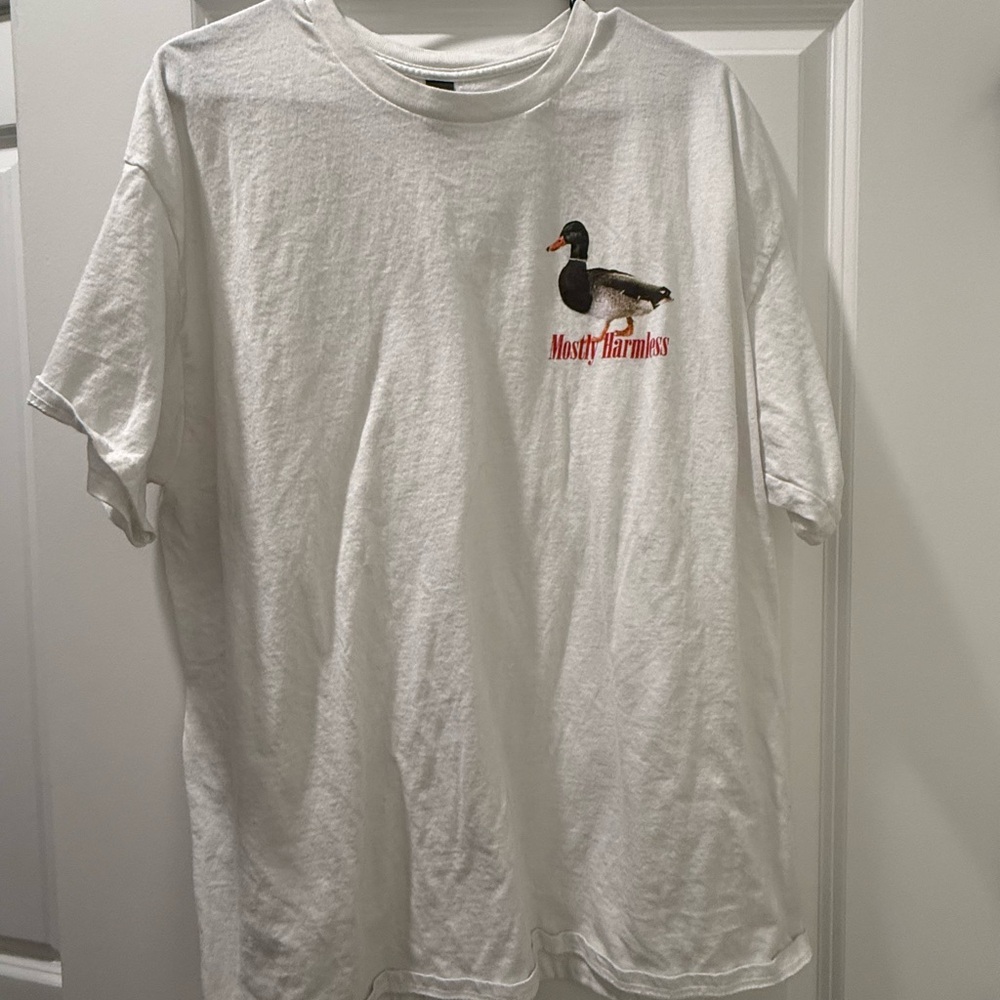 Gildan White Tee with Duck Graphic